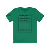 Black Male Voter Nutrition Label Crew Neck Tee
