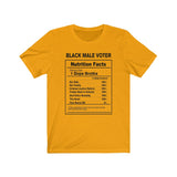 Black Male Voter Nutrition Label Crew Neck Tee