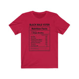 Black Male Voter Nutrition Label Crew Neck Tee