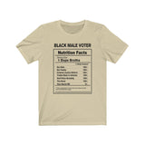 Black Male Voter Nutrition Label Crew Neck Tee