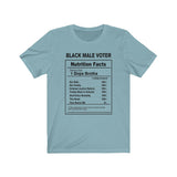 Black Male Voter Nutrition Label Crew Neck Tee