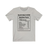 Black Male Voter Nutrition Label Crew Neck Tee