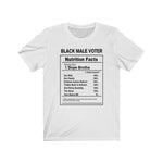 Black Male Voter Nutrition Label Crew Neck Tee