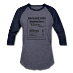 Unisex Baseball T-Shirt - heather blue/navy
